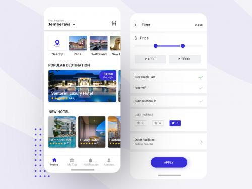 Hotel App UI Kit