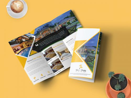 Hotel & Resort - Bifold Brochure Template
