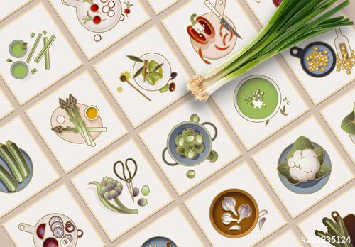 30 Colorful Vegetable Icons Layout - 263935124