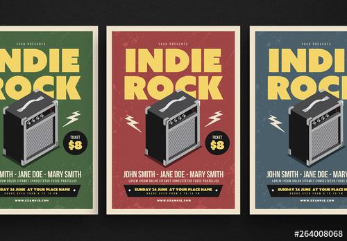 Indie Rock Music Flyer Layout - 264008068