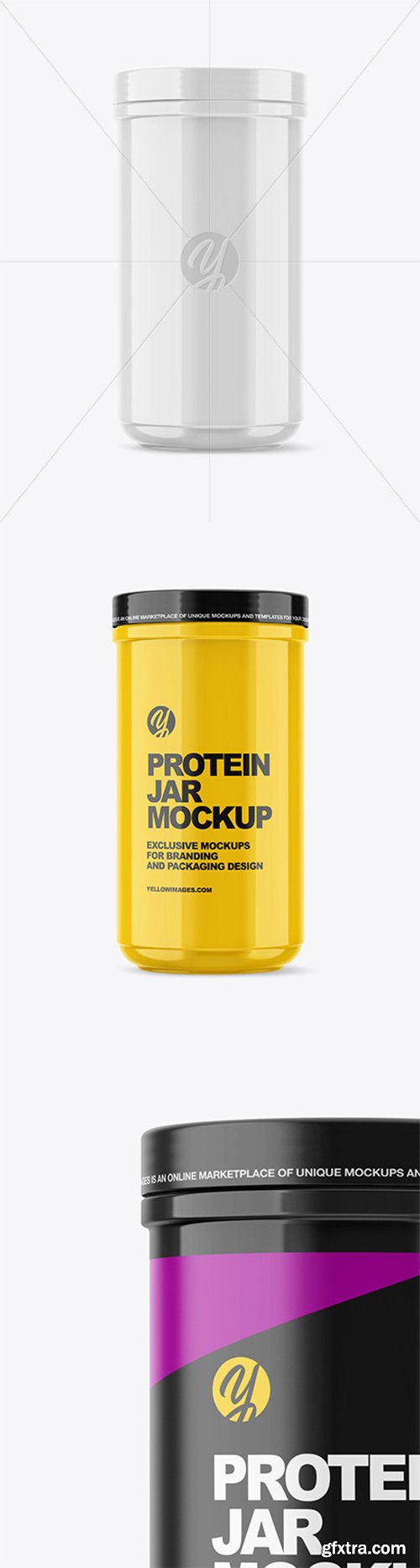Glossy Protein Jar Mockup 51928
