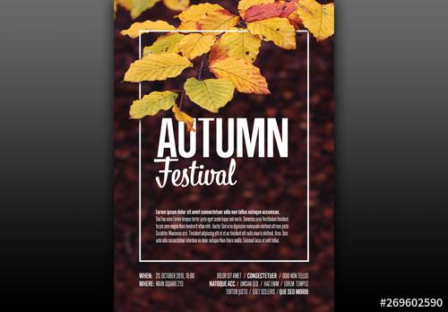 Autumn Festival Event Poster Layout - 269602590