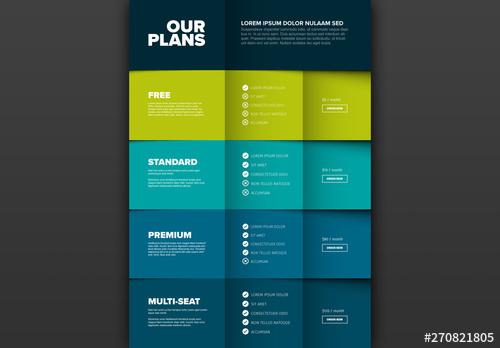 Product Plan Features with Colorful Layers Layout - 270821805