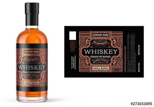 Vintage Whiskey Label Layout - 273033495