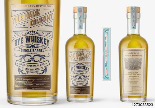 Vintage Whiskey Label Layout - 273033523