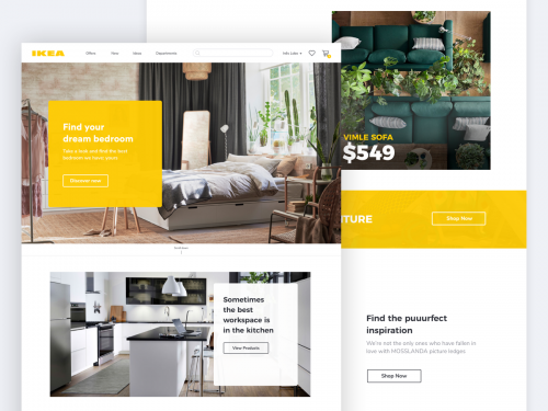 Ikea Redesign: Homepage