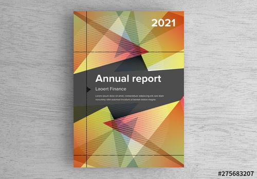 Report Cover with Abstract Background Layout - 275683207