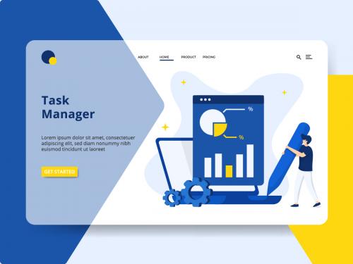 Illustration Task Manager concept