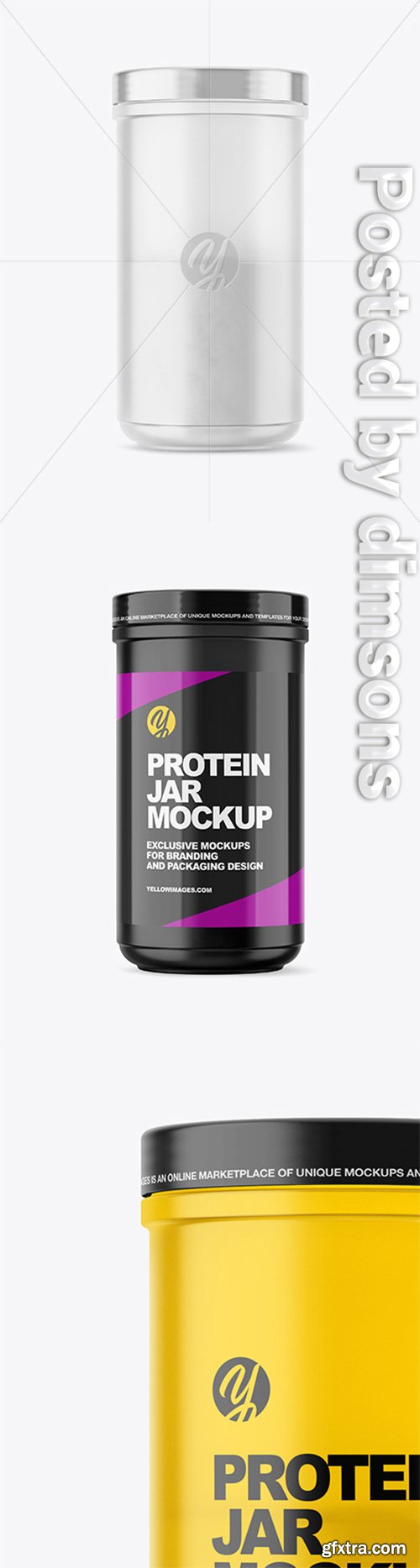 Frosted Protein Jar Mockup 52083