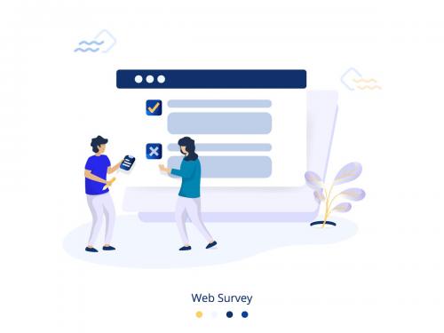 Illustration Web Survey concept