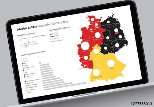 Editable Germany Map Infographic - 277555013