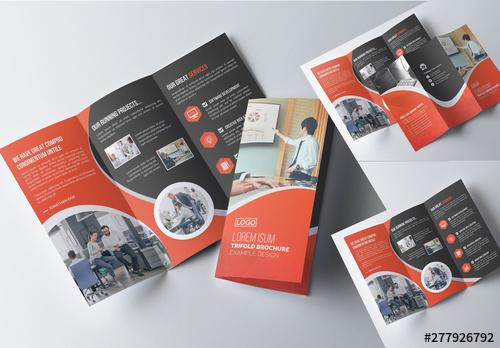 Orange and Dark Gray Business Brochure Layout - 277926792