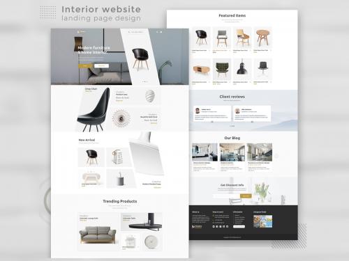 Interior web design landing page