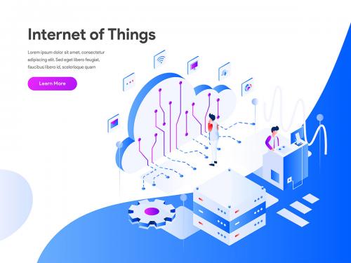 Internet of Things Isometric Illustration Concept