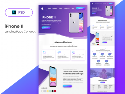 iPhone 11- Landing Page Concept