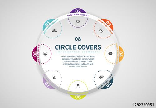 Circle Info Chart with 8 Icons - 282320951