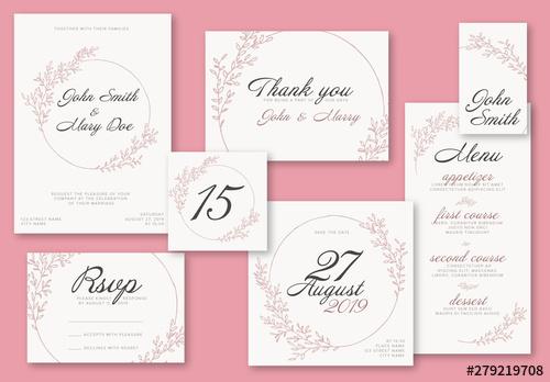 Wedding Suite with Floral Elements - 279219708