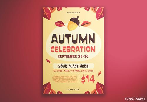 Autumn Celebration Graphic Flyer Layout - 285724451