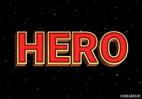 Red And Gold Super Hero Text Effect - 286346539