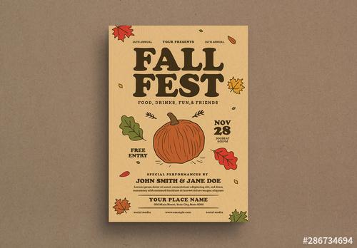 Fall Festival Event Graphic Flyer Layout - 286734694