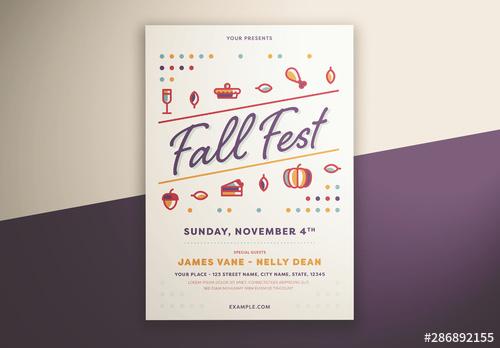 Fall Festival Graphic Flyer Layout - 286892155