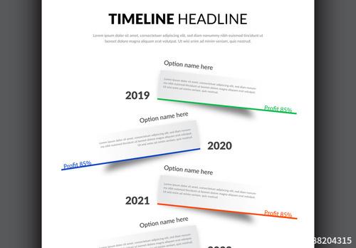 Vertical Timeline Layout with Six Options - 288204315