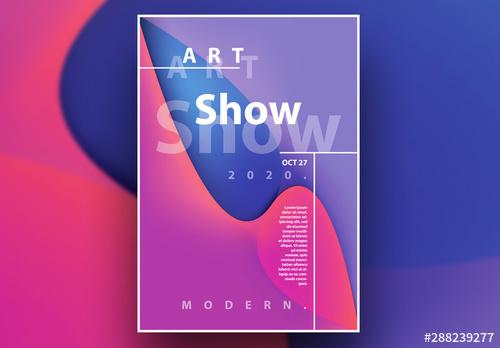 Abstract Contemporary Poster Layout - 288239277