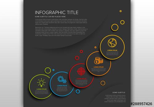 Info Chart Layout with Circle Elements - 288957426