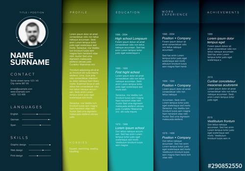 Teal Horizontal Infographic Layout - 290852550