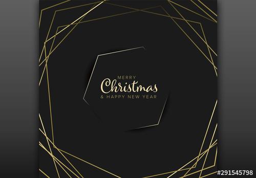 Minimalist Christmas Card Layout - 291545798