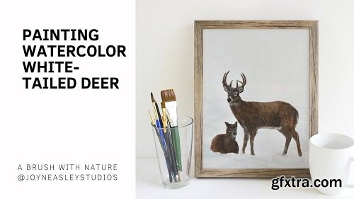 How to Paint a Winter White-tailed Deer | Larger Scale Watercolor Painting