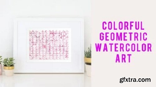 Colorful Geometric Watercolor Art