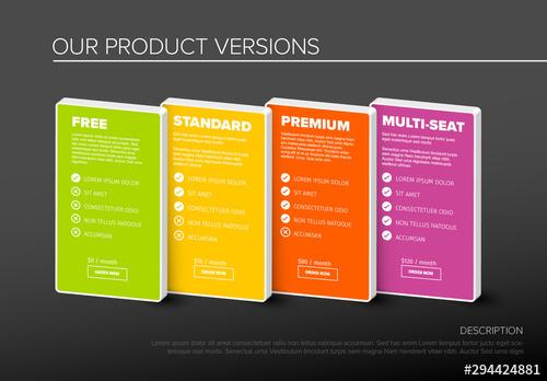 Product Options Tier Infographic - 294424881