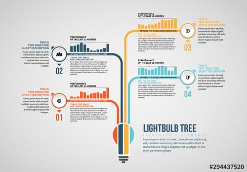 Lightbulb Tree Info Chart Layout - 294437520