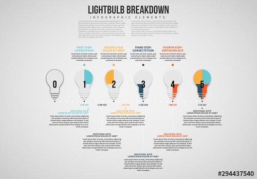 Lightbulb Breakdown Info Chart Layout - 294437540