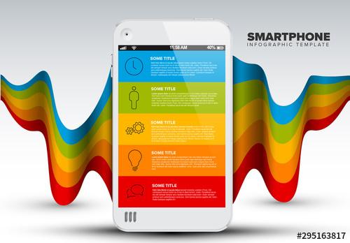 Colorful Smartphone Infographic - 295163817