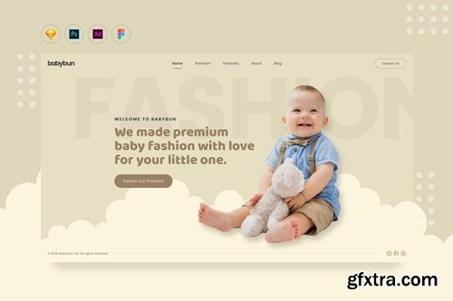 DailyUI.V18 - Baby eCommerce Fashion Web Landing