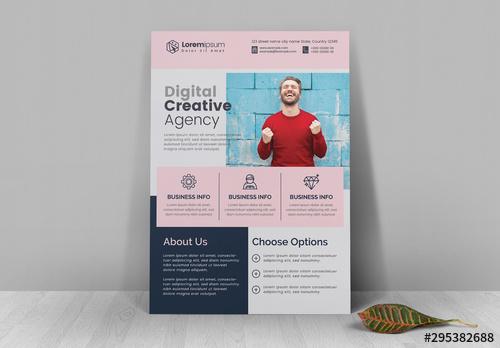 Simple Flyer with Red Elements - 295382688