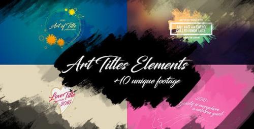 Videohive - 10 Brush Art Titles Text Backgrounds/ Oil Paint and Grunge Texture Footage/ Wedding/ Love/ Travel - 18238382