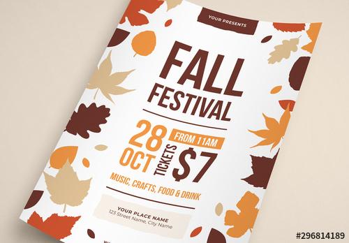 Fall Festival Flyer Layout - 296814189