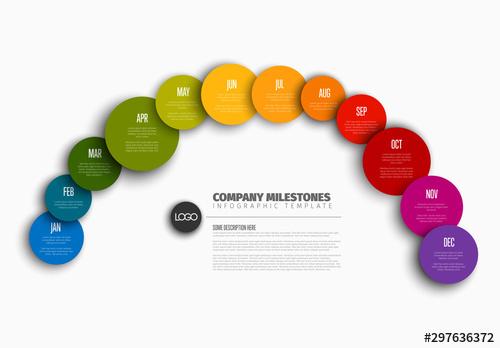 Colorful Annual Timeline Infographic - 297636372