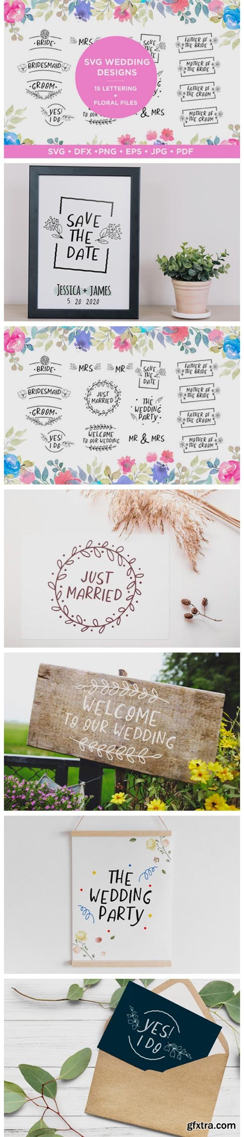 Wedding Lettering Designs Bundle 2466033