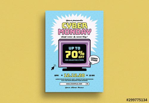 Cyber Monday Event Flyer Layout - 299775134