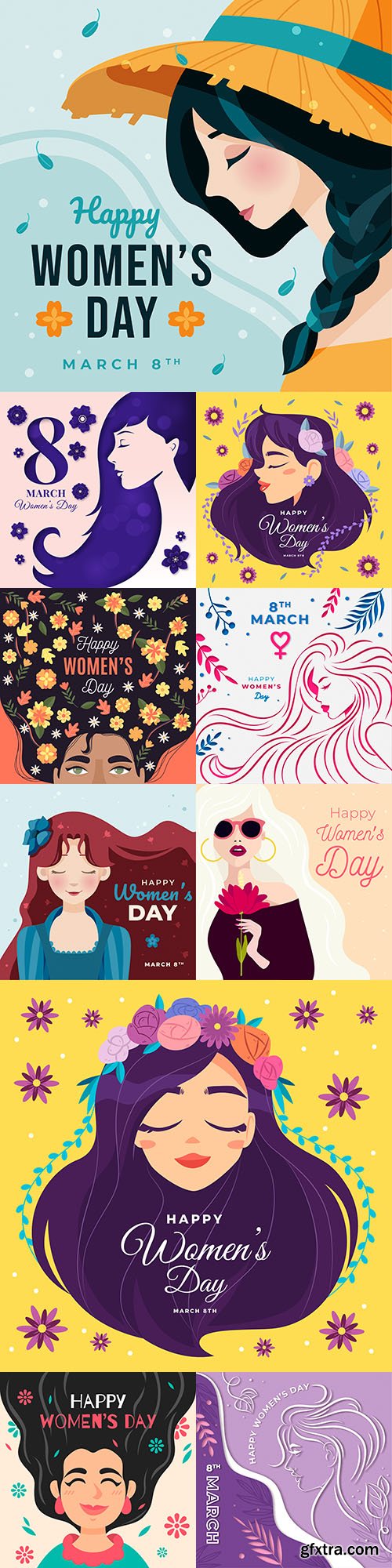 March 8 Women\'s Day illustration design concept 4