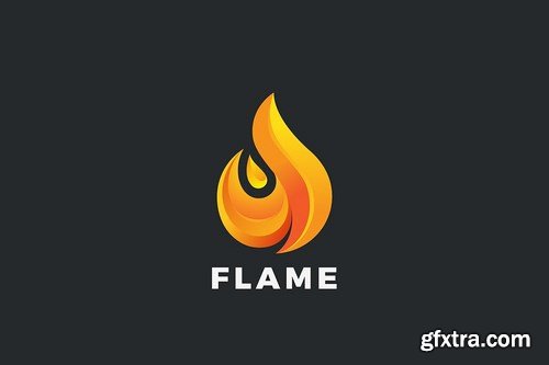Logo Fire Flame Drop Power Energy