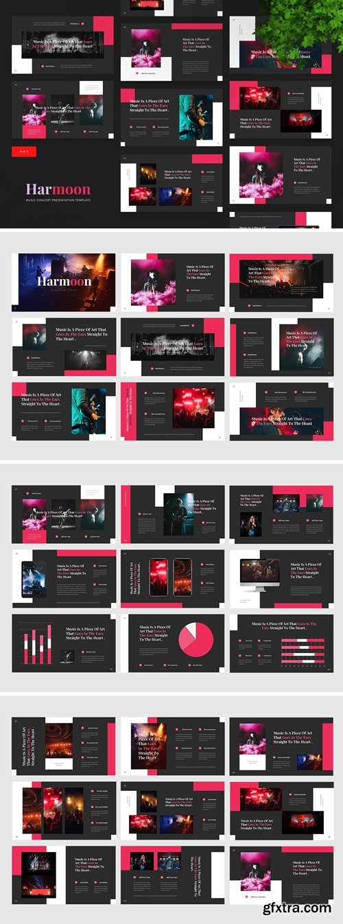 Harmoon - Music Concert Powerpoint, Keynote and Google Slides Templates
