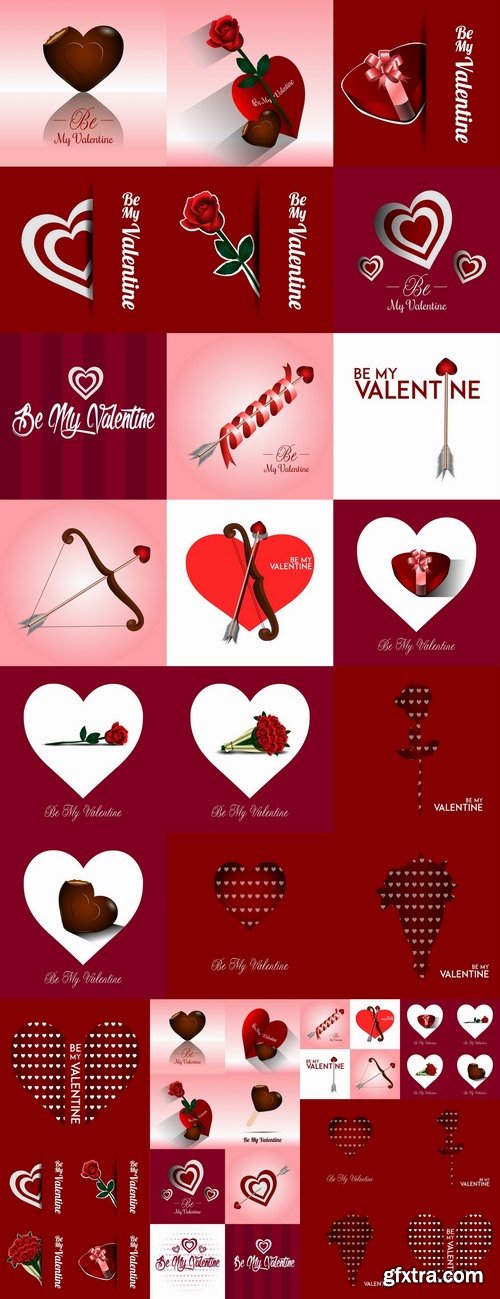 Valentines Day gift heart still life illustration holiday 25 EPS