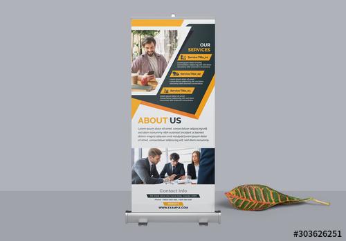 Corporate Roll Up Banner Layout - 303626251