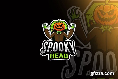 Spooky Head Esport Logo Template