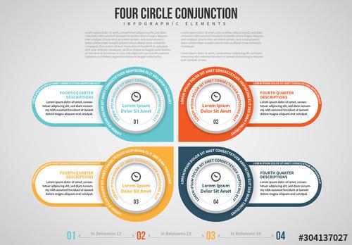 Four Circle Conjunction Infographic - 304137027